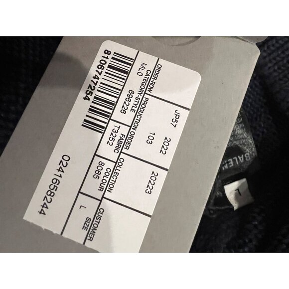 Balenciaga Logo Embroidered Knit Jumper men's  navy blue  sweater size L - Picture 14 of 14
